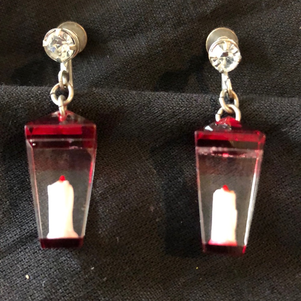 Vintage Lucite Lantern Earrings